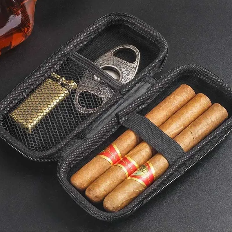 Travel Accessories Gadget - Taşınabilir Puro Kutusu EVA Hafif Seyahat
