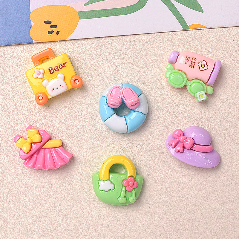Travel Accessories Wholesale Suppliers - Yaz plaj şapkası Reçine Karikatür Cabochon