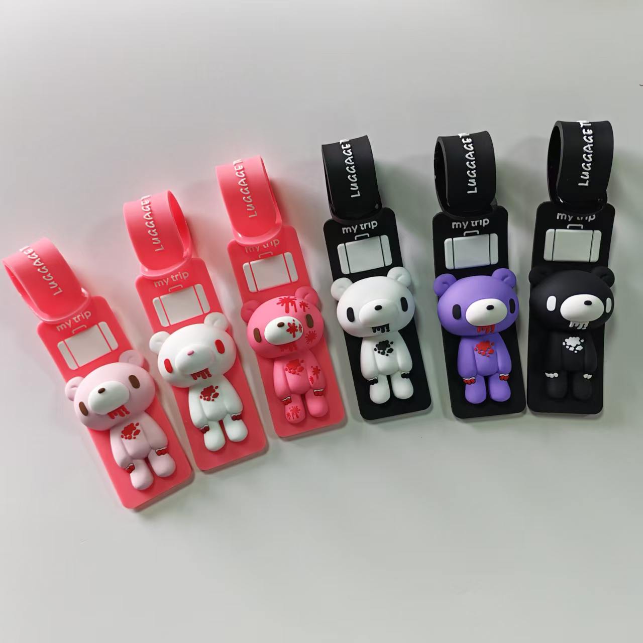 Travel Accessories Luggage Straps - Sevimli Karikatür Ayı Silikon Bagaj Etiketi,