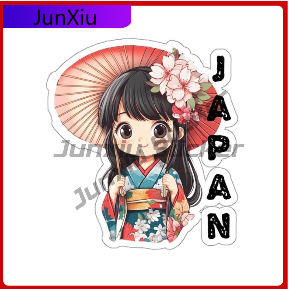 Travel Accessories For Japan - Japonya Seyahat Çıkartmaları Asya Japon Kız