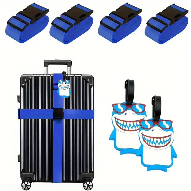 Travel Accessories Luggage Straps - 6'lı Bagaj Kayışları ve Bagaj Etiketi