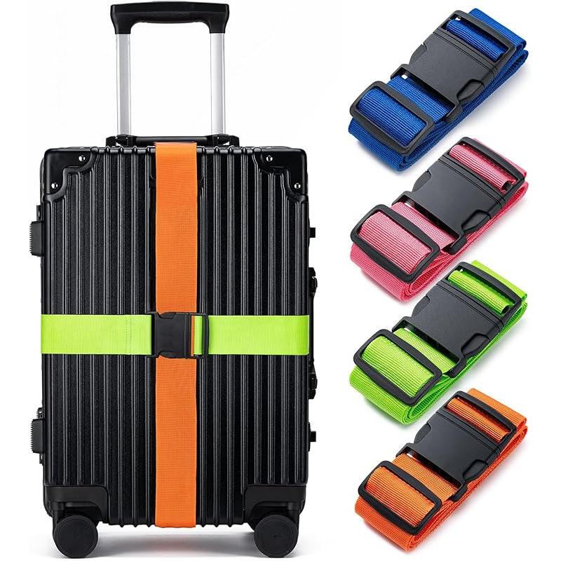 Travel Accessories Luggage Straps - 4'lü Bagaj Kayışı Seti, Bagaj Sabitleme